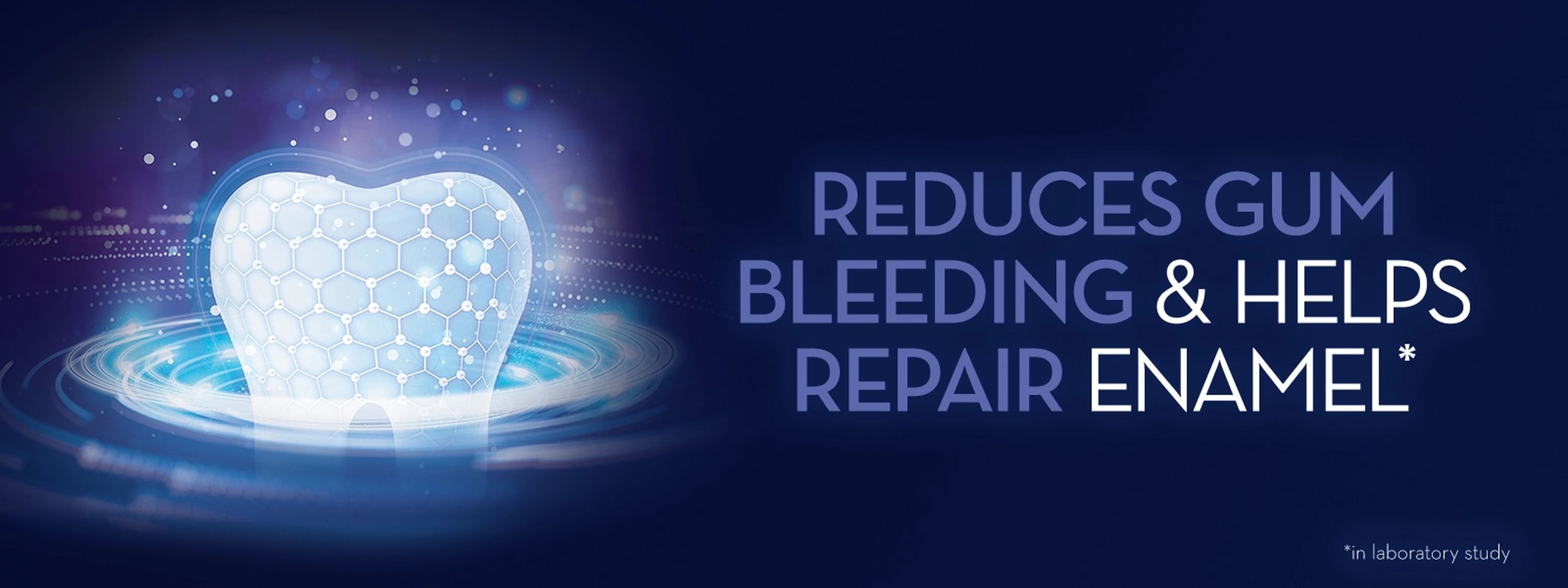 Reduces gum bleeding and helps repair enamel.