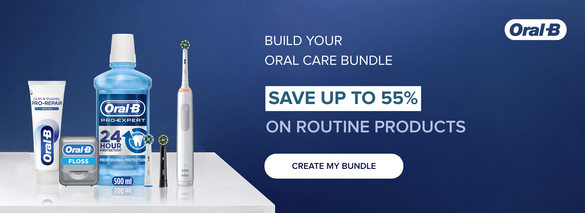 Build your oral-b care bundle. Save up to 55% on routine products create my bundle