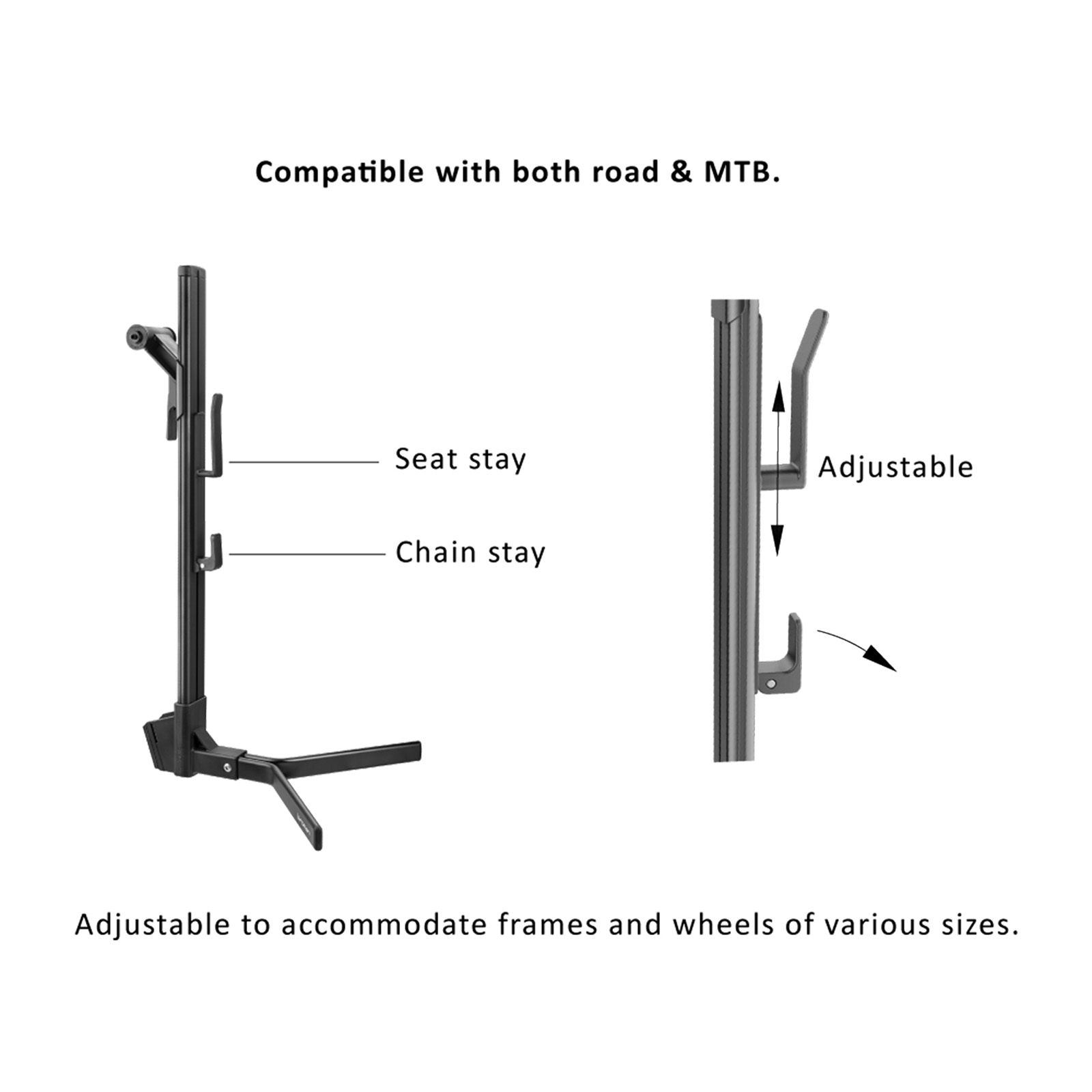 Image showing the repair stand setup for road bike and MTB bikes.