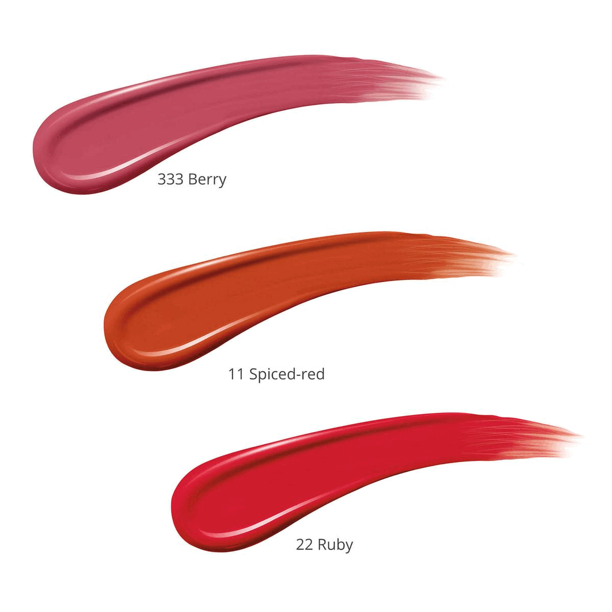 Lip Balm trio swatches. Models wearing shades.