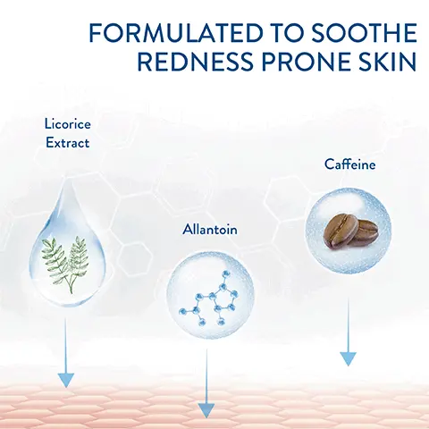 Image 1, formulated to soothe redness-prone skin, Licorice extract, allantoin and caffeine. Image 2, Instant rich foam and won't clog pores. Image 3, Gently cleanses and soothes redness-prone skin. Image 4, instant foam for sensitive skin. Image 5, Defends against dryness, irritation, roughness, tightness and weakened skin barrier