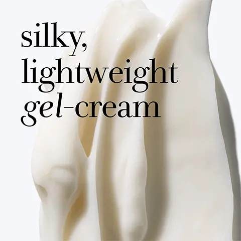 Image 1, silky, lightweight, gel-cream. Image 2, tone, treat, moisturise