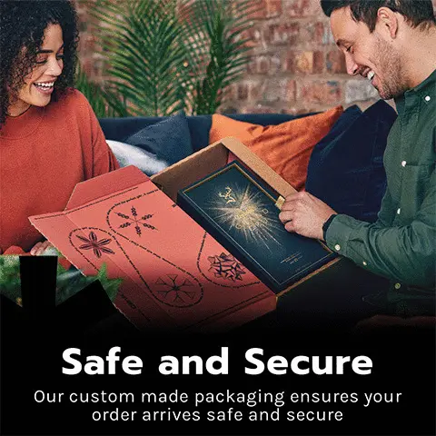 Safe and secure our custom made packaging ensures your order arrives safe and secure. Trust pilot, four and a half stars. 