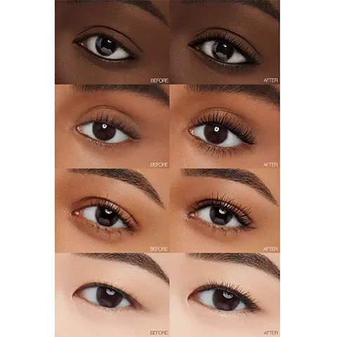 Image 1, Before and After eye model shot. Image 2, Product benefits