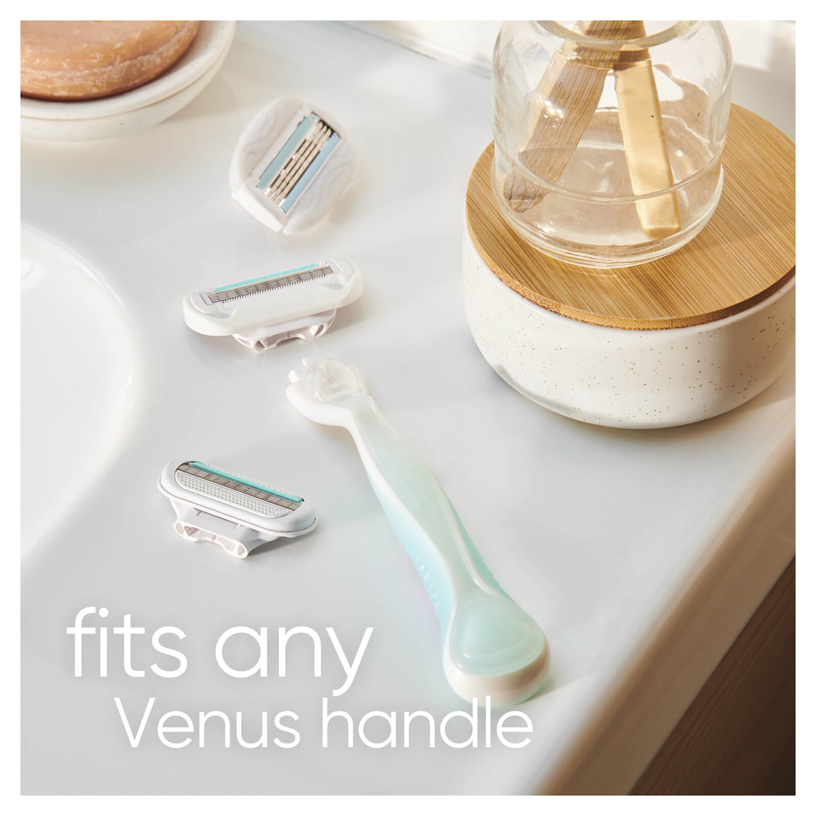 Image 1 Product on sink with other blades, fits any Venus handle