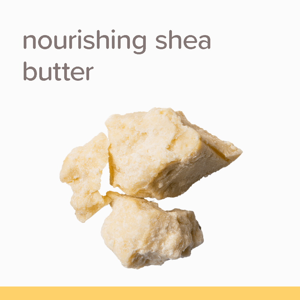 
            nourishing shea butter,
            gentle effective and natural,
            100% natural origin,
            pediatrician tested,
            natural fragrance,
            KIND TO SKIN & PLANET SINCE 1984 
            Ingredients From Nature 
            Leaping Bunny Certified 
            Landfill-free Operations 
            oiA 
            Responsible Sourcing 
            Recyclable Packaging 
            