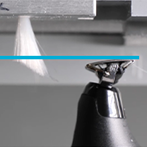 Image showing the straight line that the blade cuts