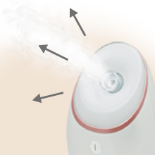 Adjustable warm mist nozzle