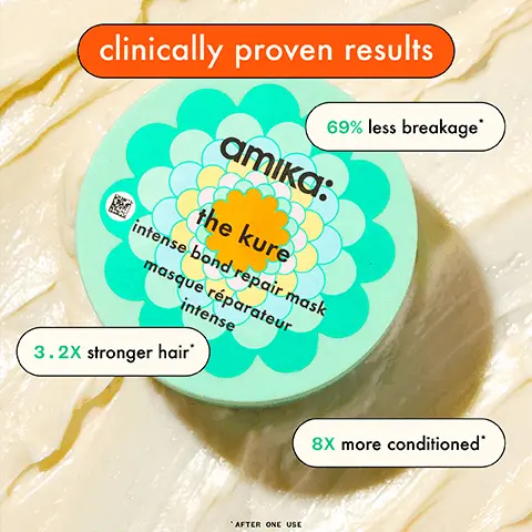 clinically proven results
              69% less breakage*
              3.2X stronger hair'
              8X more conditioned*
              The ultimate kure, borage oil contains the highest levels of essential omega-6 fatty acid. Shea butter, rich in vitamins, minerals and fatty acid. mango butter rich in omegas and vitamins a,c and e. bond cure technology targets bonds in hair that are most prone to breakage. Sea buckthrown superfruit loaded with vitamins to nourish hair. Before and After. A luxurious weekly treatment. great for dry damaged hair. a lightweight serum texture. leave on 7-10mins. leave on 60 seconds. can be used multiple time weekly. your strongest hair yet. gently cleanse + repair. hydrate damaged strands. strength + repair in 60 seconds. instantly seal split ends. reduce breakage + prevent further damage