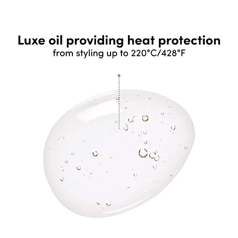 Image 1 - A clear, viscous liquid drop with many small bubbles is depicted, with the text Luxe oil providing heat protection from styling up to 220°C/428°F. Image 2 - A before and after comparison shows a womans auburn hair from the back, with the left side displaying dry, frizzy, and less voluminous hair, and the right side showing smooth, shiny, and softly wavy hair, Before After Using Miracle Hair Elixir as part of the Like A Virgin Collection regimen UNRETOUCHED. Image 3 - A woman with long wavy hair, wearing a pink bikini, lies on a striped towel with a tropical landscape and Balinese-style buildings in the background, with text that reads Multi-tasking hair oil that revitalizes thirsty tresses & protects from breakage. Image 4 - A person with long wavy brown hair is lying face down on a pink striped towel next to dark water and green plants, with the text Heat protection to help prevent breakage, Tames split ends, Deeply hydrates displayed prominently. Image 5 - A pink bottle of Coco & Eve Like a Virgin Miracle Hair Elixir with a clear drop falling from its nozzle is surrounded by halves of figs and pieces of coconut on a pink surface, with text at the top stating Infused with vitamin-rich prickly pear, antioxidant-rich mangosteen and papaya, and the bottle labeling Net 180 ml / e 3.4 fl. oz. US, COCO & EVE LIKE A VIRGIN, MIRACLE HAIR ELIXIR, ÉLIXIR MIRACLE POUR CHEVEUX. Image 6 - A light pink hair elixir bottle with a dark green cap is partially submerged in a cracked coconut shell with water splashing around it, on a pink background, with text that reads A coconut and fig blend, providing a blend of fatty acids to help hair recover, COCO & EVE LIKE A VIRGIN MIRACLE HAIR ELIXIR ÉLIXIR MIRACLE POUR CHEVEUX, and Net 100 ml / e 3.4 fl. oz. US.