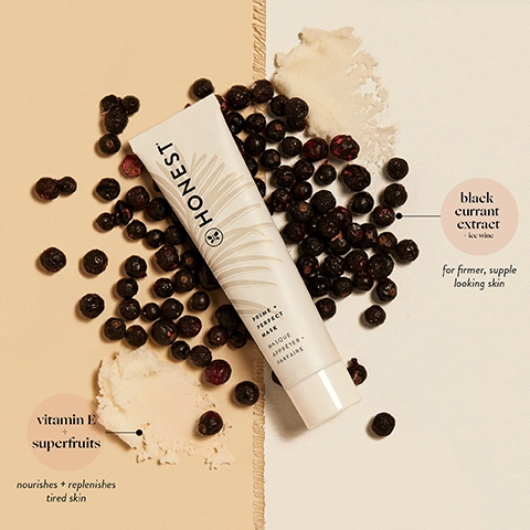 Vitamin E and superfruits, nourishes and replenishes tired skin. Blackcurrent extract for firmer supple looking skin.