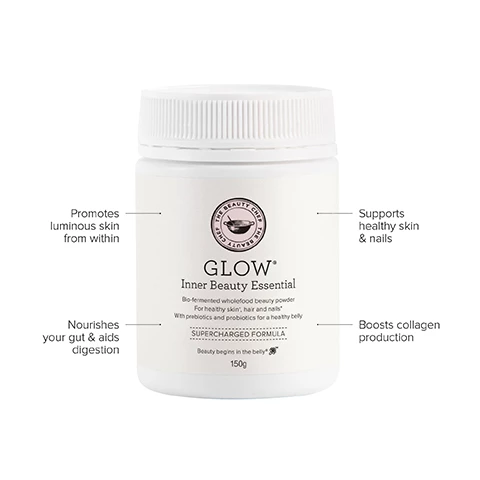 Promotes luminous skin from within, Nourishes your gut & aids digestion, Bio-fermented wholefood beauty powder For healthy skin', hair and nails* With prebiotics and probiotics for a healthy belly, Supports healthy skin & nails, Boosts collagen production