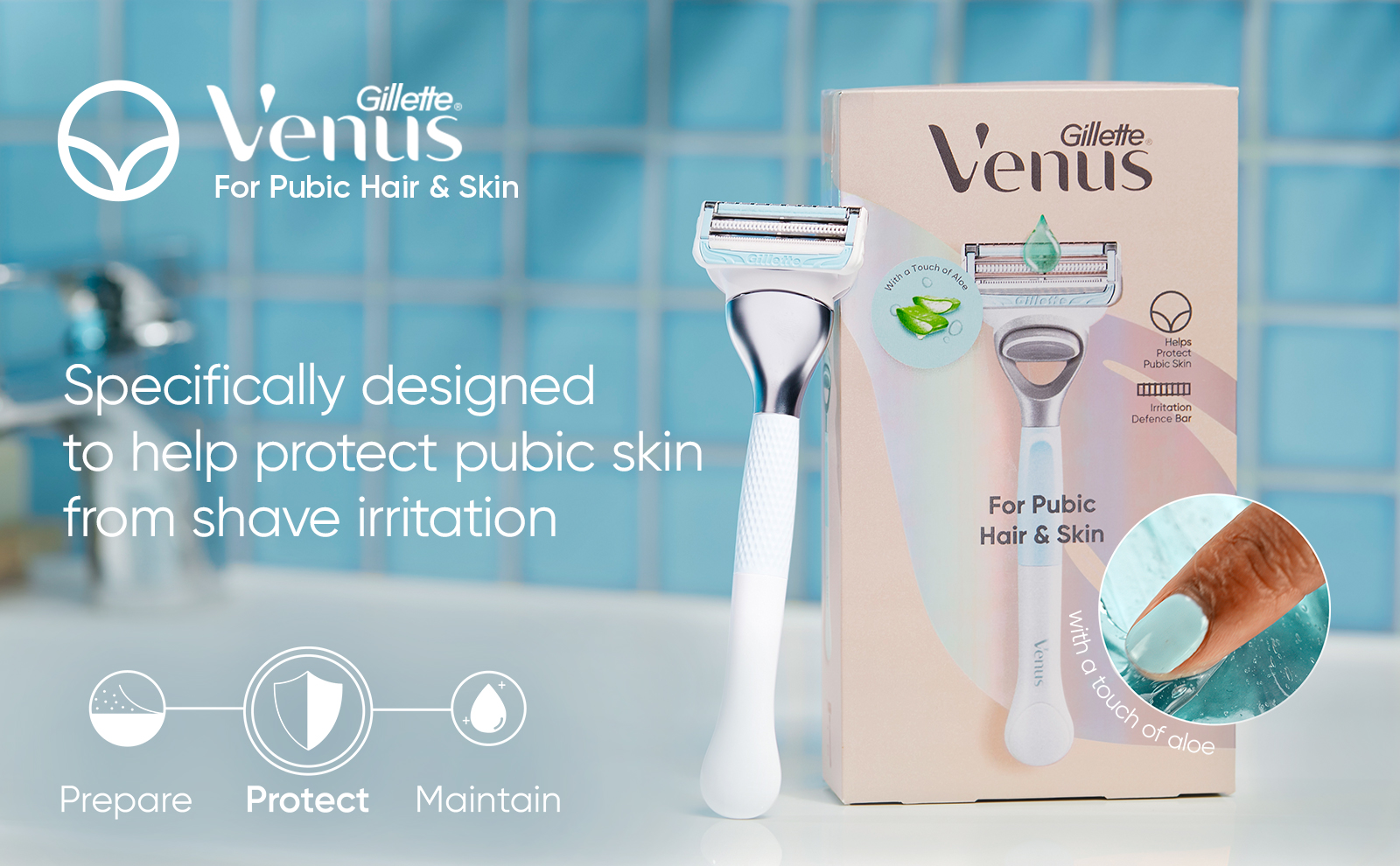 Bikini Shaver Venus Razor for Pubic Hair and Skin Gillette UK