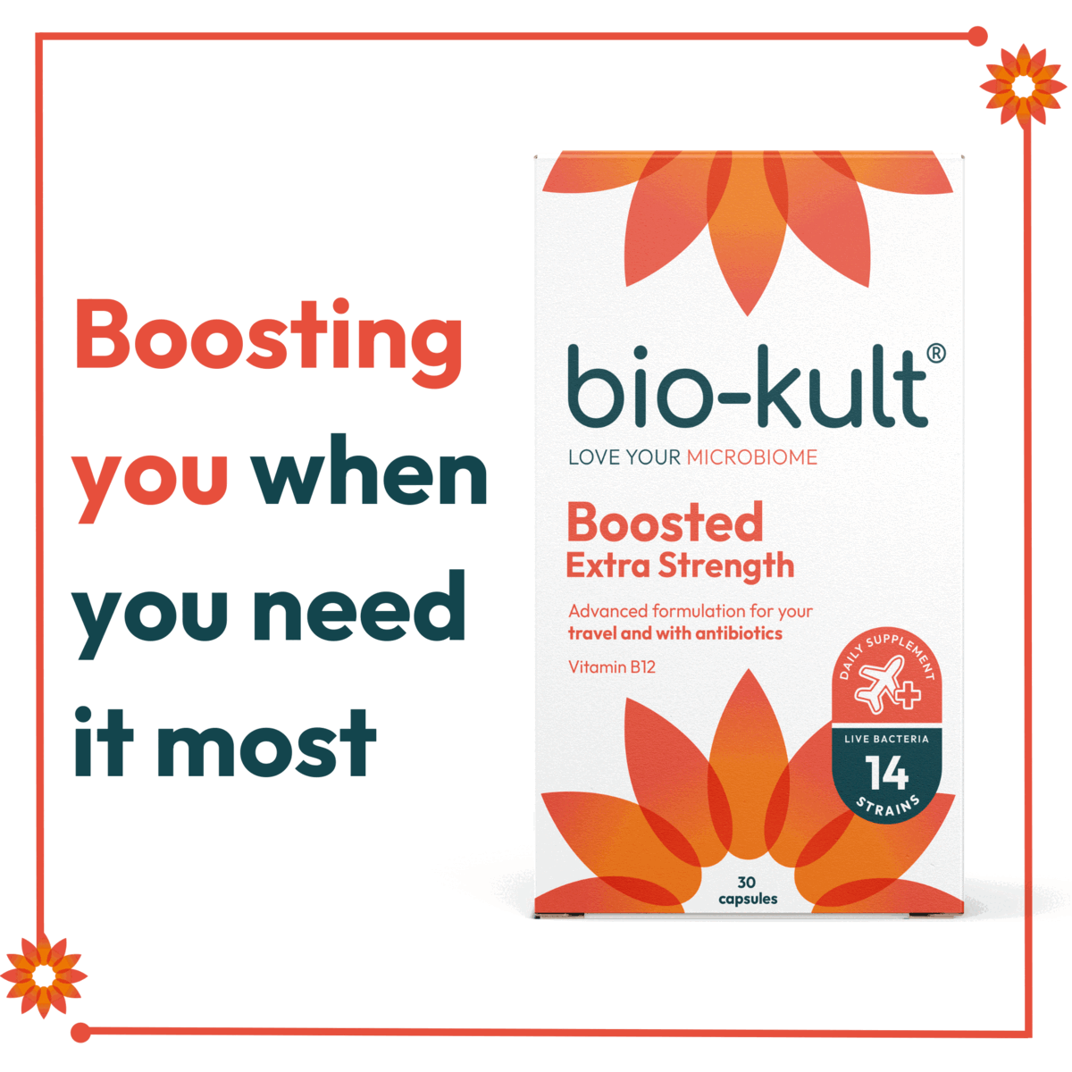 Boosting you when you need it most, the little flower with a whole lot of power, new look some award winning bacteria inside!higly recommended - life saver, fantastic - i just can't believe it, great product, we can't hold in our exictment!