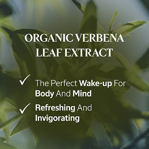 image 1, organic verbena leaf extract. the perfect wake up for body and mind. refreshing and invigorating. image 2, our relationshi[ with l'occitane is more than a business venture, it's a human adventure and one that is incredibly important to us. image 3, an uplifting, fresh shower gel that gently lathers on contact with water.