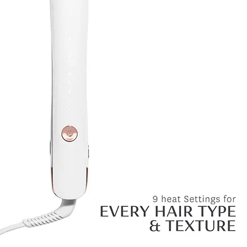 Image 1, 9 heat settings for every hair type and texture. Image 2, T3 ceragloss ceramic plates for frizz-free, shiny styes. Image 3, T3 rapid heat IQ technology for fast, beautiful results. Image 4, T3 cerasync heaters for one pass styling. Image 5, smart, microchip ensures even, consistent heat. Image 6, styleedge design to straighten, wave and curl. Image 7, Thermatouch insulation technology for greater styling control