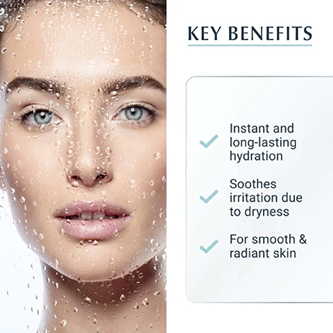 Image 1, key benefits - instant and long lasting hydration, soothes irritation due to dryness, for smooth and radiant skin. image 2, how to use - spray a fine mist to face, neck and decoolete. leave to penetrate for 2-3 minutes and then gently pat dry, avoid eye contact. image 3, instant hydration on the go. image 4, key ingredients - hyaluronic acid refines first lines. gluco-glycerol supports skin hydration and moisture balance from within. image 5, recommended routine. 1 = cleansing with hyaluron cleansing gel. special treatment = hyaluron-filler moisture boost. 3 = day care hyaluron filler say SPF 30.