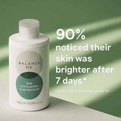 90% noticed their skin was brighter after 7 days- Beauty Panel of 92 women aged 20-70.