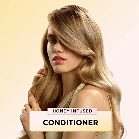 Image 1, honey infused conditioner. Image 2, restores vitality to dry damaged hair, before and after, strengthens to protect against damage. Image 2, detangles and smoothes for touchably soft hair. before and after, boosts hydration. Image 3, ultra hydration, detangles smoothes and softens, repairs dry, damaged hair, strengthens hair to protect against future damage. Image 4, mirsalehi honey, deepy nourishes for smoother, shinier hair. vitamins B5 and E strengthen and condition. coconut and almond argan oils, protects hair from breakage and detangles. Image 5, honey infused hair health routine. Image 6, restores vitality, boosts hydration and repairs damage. Image 7, suitable for all hair types.