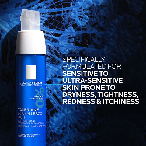 Image 1 - A blue skincare bottle from La Roche-Posay on a textured blue background, featuring text that reads specifically formulated for sensitive to ultra-sensitive skin prone to dryness, tightness, redness & itchiness.
              Image 2 - A close-up of a hand applying a white gel cream to skin, with a blue background featuring the text APPLY THIS COMFORTING GEL CREAM EVERY EVENING TO FACE, EYE AREA & NECK.
              Image 3 - A smooth, white cream is shown with text stating specifically formulated for sensitive to ultra-sensitive skin, enriched with probiotic derived fractions, and minimalist & hypoallergenic formula.
              Image 4 - A blue gel cream bottle with a white pump top and text stating A soothing & refreshing gel cream that is clinically proven to hydrate skin & reduce signs of skin sensitivity night after night.
              Image 5 - Image of a person wearing a white lab coat against a blue background, with text stating No. 1 DERMATOLOGIST RECOMMENDED BRAND IN THE UK* and a footnote indicating a study of 73 Consultant Dermatologists Jan-April 2023.
