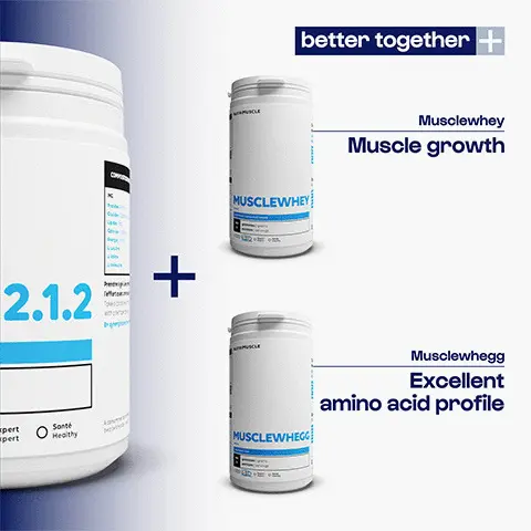 Musclewhey, muscle growth, musclewegg, excellent amino acid profile. Improves resistance to physical effort, improves muscle recovery, supports muscle growth, compensates for BCAA losses. Ideal with protein, provides energy to the muscles. Optimal dosage, leucine and valine. Ultra high quality ingredients. No chemical processing