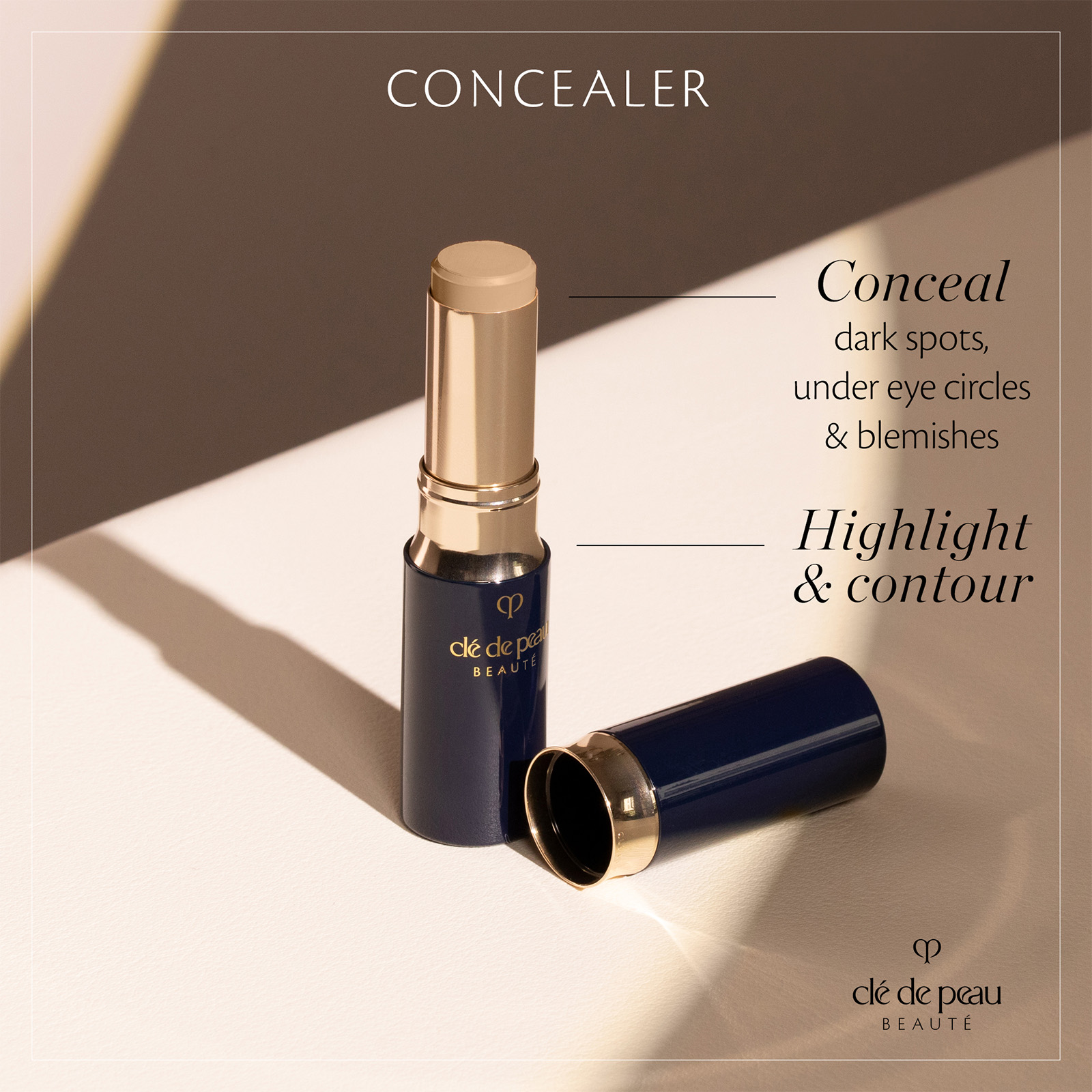 Concealer. Conceal dark spots, under eye circles and blemishes. Highlight and contour.