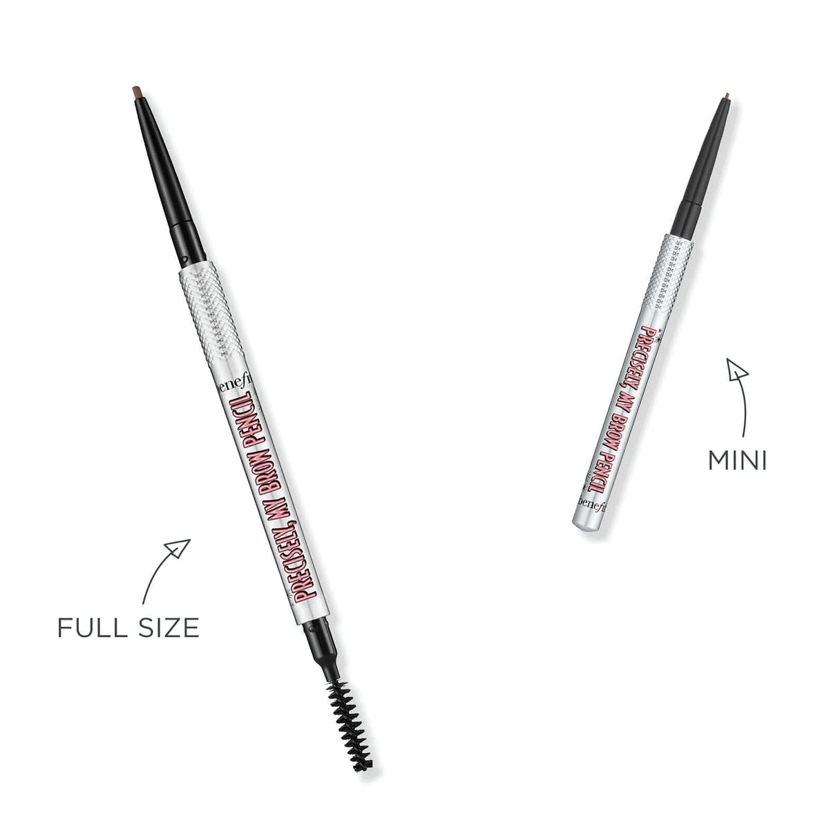 Full size VS Mini. Model shots wearing Eyebrow Defining Pencil