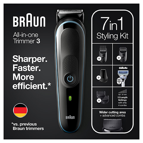 braun all in one trimmer, sharper, faster, more efficient
