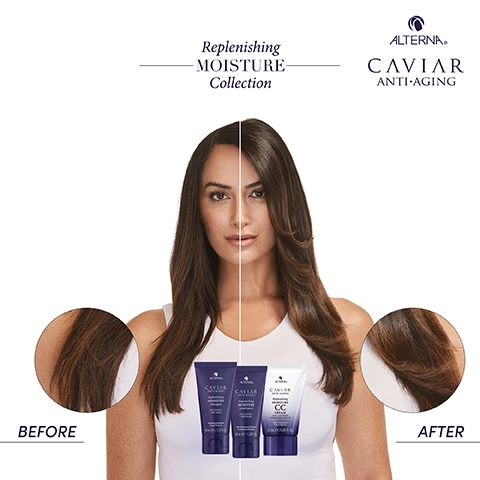 Replenishing Moisture Collection. Before. After. Alterna Caviar Anti-aging.