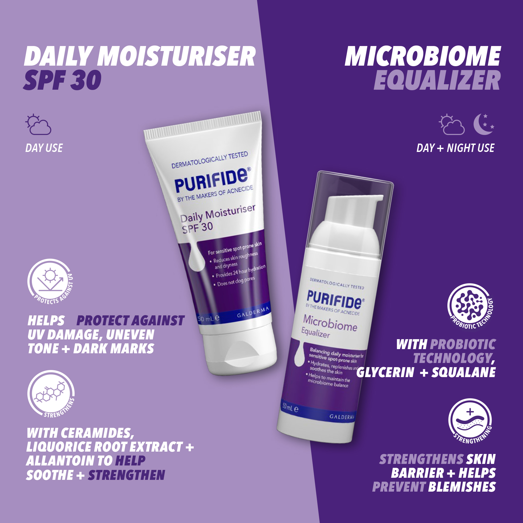 daily moisturiser SPF 30, microbiome equalizer