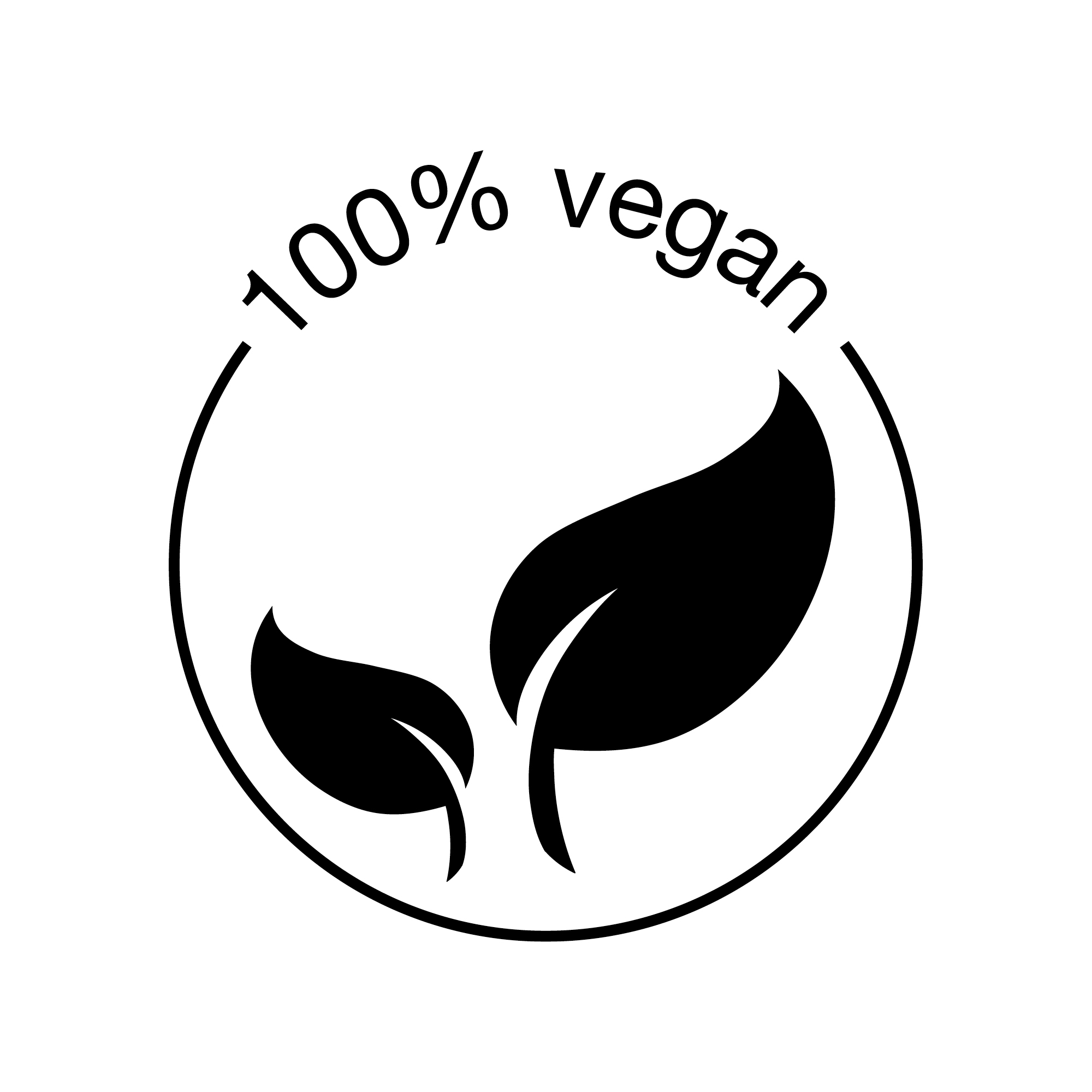 Text, 100% vegan