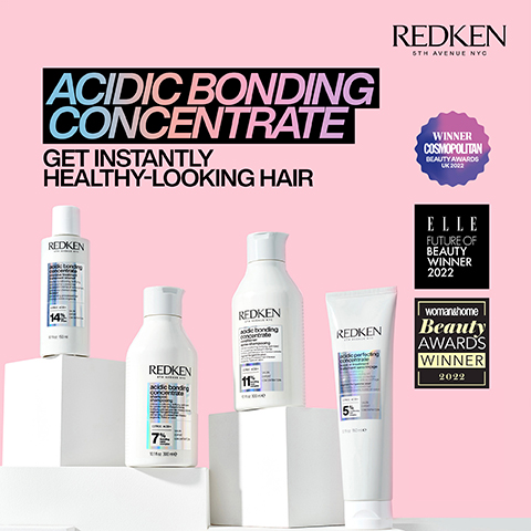 Image 1, acidic bonding concentrate get instantly healthy looking hair. elle future of beauty winner 2022 and womenandhomw beauty awards winner 2022
