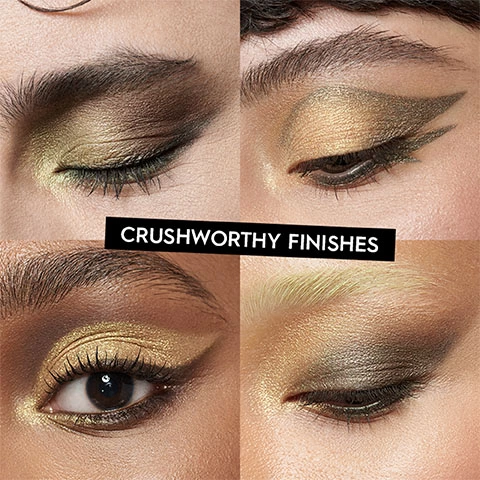 crushworthy finishes, image shows the palette being modelled through different looks