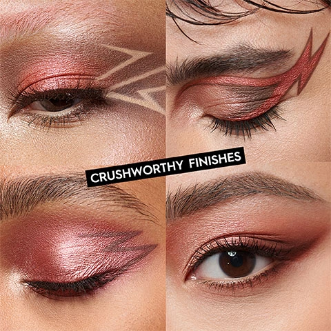 crushworthy finishes, image shows the palette being modelled through different looks
