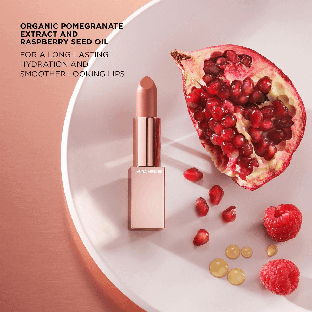 Image 1, pomegranate extract and rose seed oil. Image 2, rose glow pearl blend