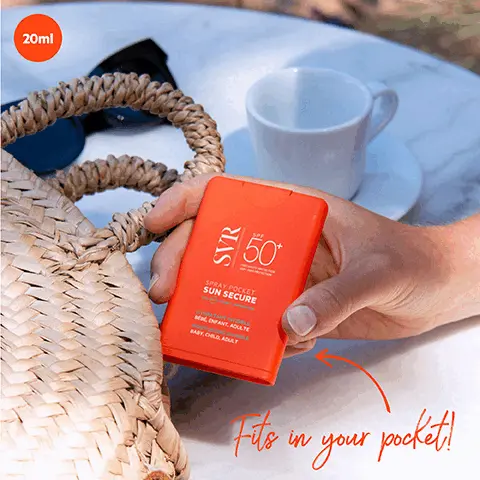 20ml Fits in your pocket! Spray SPF50+ sun secure core formula. Anti-oxidant complex, vitamin E, watercress extract, niacinamide, reduces oxidative damage caused by visible light + infrared. SVR solar patent, SVR formulations are free from filters suspected of being endocrine disruptors, or irritants, or filters that are harmful to the marine ecosystem. How to use, apply generously + evenly before sun exposure. For face, spray onto hands then apply to the face. Stay safe in the sun, re-apply frequently. Ocean respect reef safe non-toxic to marine life, biodegradable. Lightweight milk texture spreads easily, no white marks, light satin finish, skin is hydrated, water resistant, non-greasy. SPF 50+ very high protection against UVA + UVB + visible + infrared, sensitive skin safe for baby + up. Clean formula tested for endocrine disruptors. +eco responsible 100% recyclable packaging. SVR SPF50+ protection. All you need to stay safe in the sun. Pocket spray. Fizzy milk. After-sun spray.