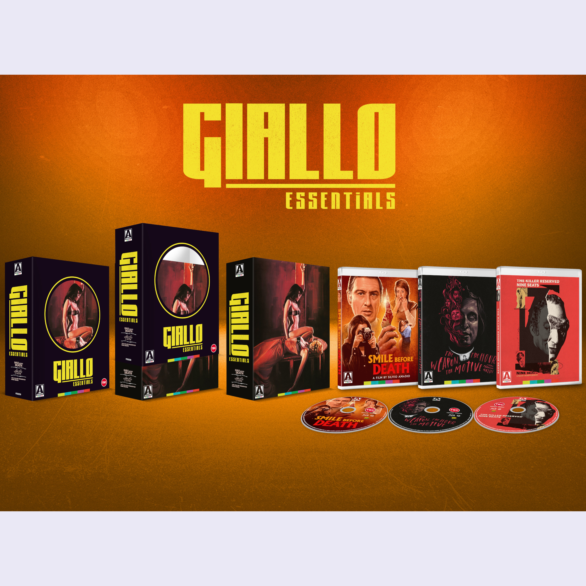 Image showing the bundle included. Text reads, Giallo Essentials