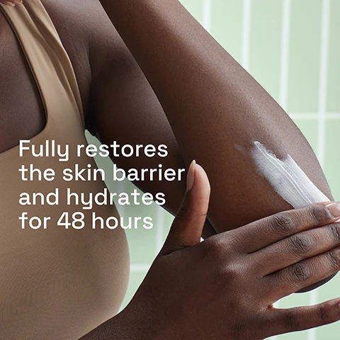 Image 1 - A person applying lotion to their arm, with visible text that reads Fully restores the skin barrier and hydrates for 48 hours.
              Image 2 - A woman with dark hair smiles while applying moisturizer to her shoulder, with text that reads Face & body moisturiser for dry to very dry sensitive skin.
              Image 3 - A creamy, white substance is shown on a light green background with text labels indicating Niacinamide to Restore, Panthenol Pro-Vitamin B5 to Soothe, and Sweet Almond Oil to Hydrate.
              Image 4 - A hand holds a green-lidded jar of Cetaphil Moisturising Cream with labels indicating it is dermatologically tested, vegan friendly, fragrance-free, and recommended for sensitive skin.
              Image 5 - Image depicts a skincare routine for dry to very dry sensitive skin, featuring three Cetaphil products: a bottle of Gentle Skin Cleanser, a jar of Moisturising Cream, and a tube labeled with SPF, with the text Dry to very dry sensitive skin routine STEP 1 CLEANSE STEP 2 MOISTURISE STEP 3 PROTECT with SPF prominently displayed.
              Image 6 - A persons hand is reaching towards a container of cream placed on a soft, textured blanket, with bare feet visible in the foreground, and the text helps to repair the skin’s natural moisture barrier in just 1 week.
              Image 7 - A jar of Cetaphil Moisturising Cream is placed on a tiled surface beside a mirror, with text reading Defends Against Dryness, Irritation, Roughness, Tightness, Weakened Skin Barrier and Skin Sensitivity 5 Signs.
              Image 8 - Logo for Cetaphil featuring text that reads Cetaphil, leading dermatologist recommended, sensitive skin brand.