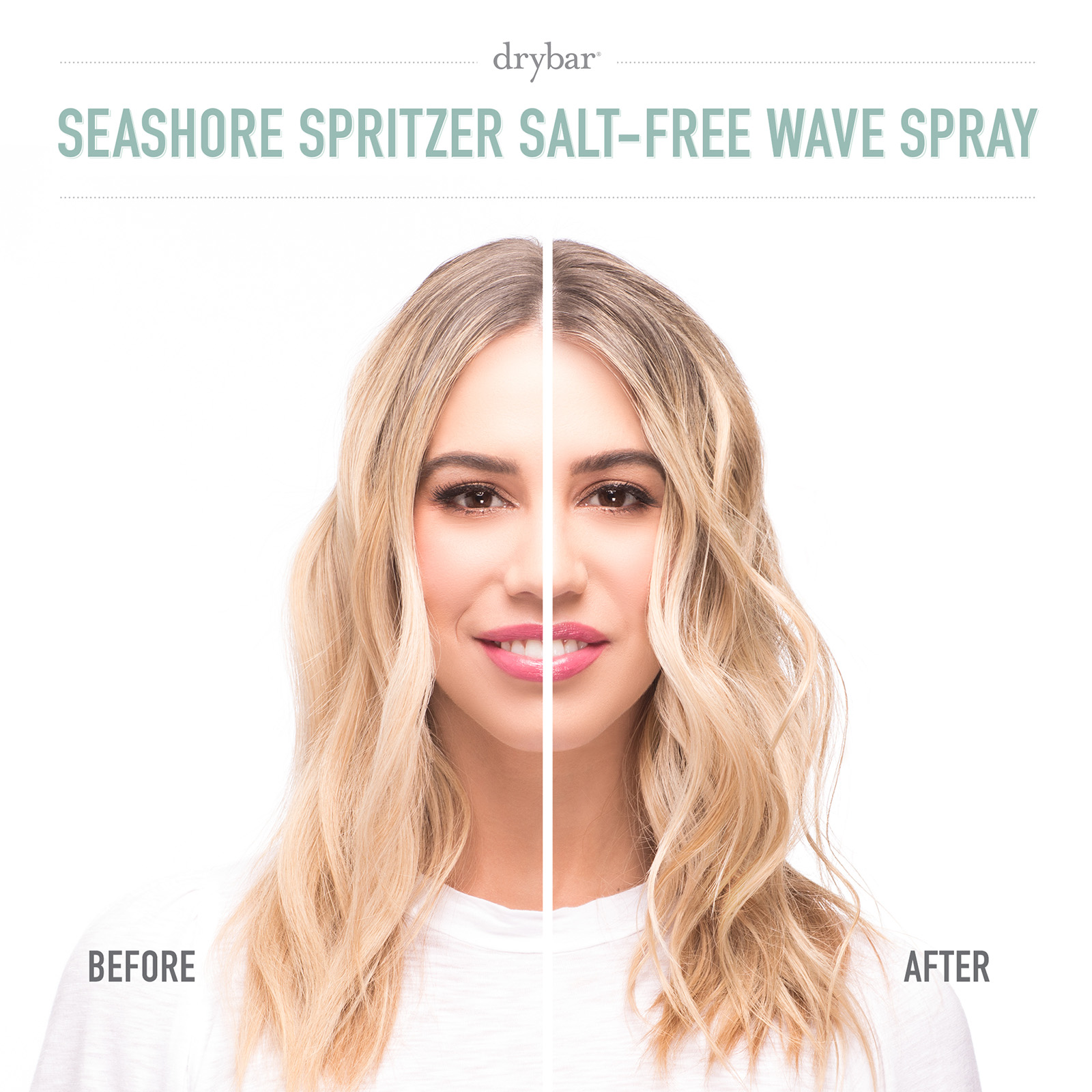dyrbar seashore spritzer salt-free wave spray before/after