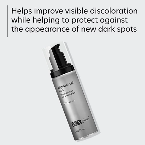 Image 1, helps improve visible discoloration while helping to protect against the appearance of new dark spots. Image 2, the new gold standard in pigment correction. delivers visible improvement in dark spots. helps minimize the appearance of brown patches left behind by hormonal changes. effective on all skin types and tones. Image 3, visibly improve stubborn dark spots and other forms of discoloration. before and after 16 weeks. Image 4, award winner 2023, new beauty the beauty authority.