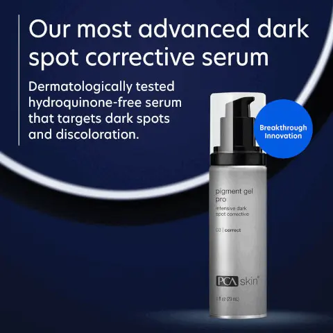 Image 1, Our most advanced dark spot corrective serum. Dermatologically tested hydroquinone-free serum that targets dark spots and discoloration. Image 2, Helps improve visible discoloration while helping to protect against the appearance of new dark spots. Image 3, The new gold standard in pigment correction. Delivers visible improvement in dark spots, helps minimize the appearance of brown patches left behind by hormonal changes, effective on all skin types and tones. Image 4, Visibly improve stubborn dark spots and other forms of discoloration. Image shows before and after 16 weeks