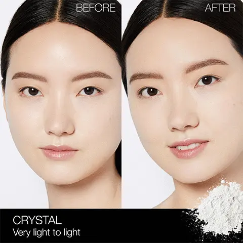 Image 1- Before and after model shot. Image 2 and 3- Light reflecting complex - optically fades fine lines, wrinkles and pores, Photochromic Technology- Adjusts complexion tone in response to the intensity of light. Glycerine and Vitamin E- Help guard against dryness and keep skin comfortable