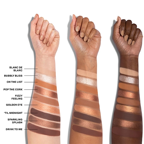 Model arm swatches of all shades available