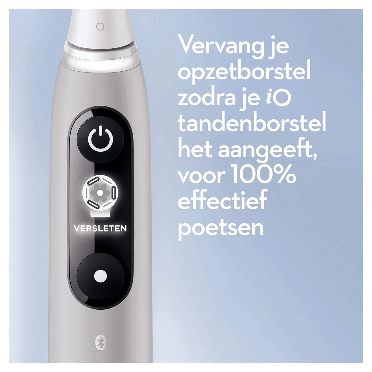 Vervang je pzetborstel Odra je i0 andenborstel MIN'et aangeeft, W voor 100% effectief poetsen