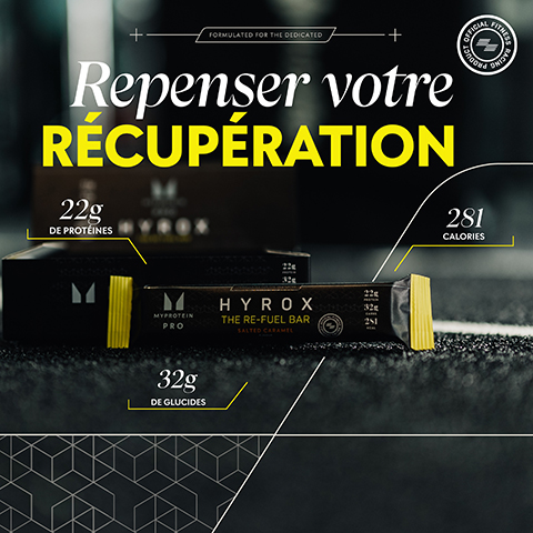 repenser votre recuperation. 22g de proteines. 32g de glucides. 281 calories.