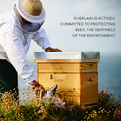 GUERLAIN IS ACTIVELY COMMITTED TO PROTECTING BEES, THE SENTINELS OF THE ENVIRONMENT. GUERLAIN
