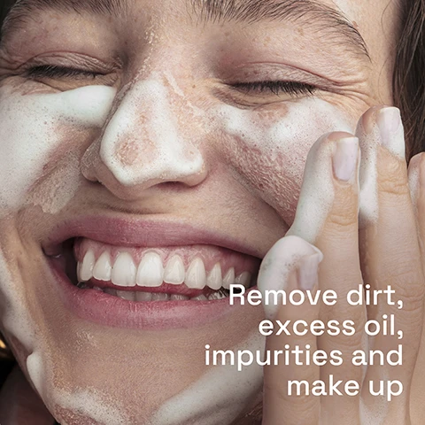 Image 1 - A smiling woman with her face covered in foam is gently touching her cheek, and the image includes the text Remove dirt, excess oil, impurities and make up.
              Image 2 - A close-up image of a smiling woman with a foamy cleanser on her face, showing text that reads Cleanse without damaging the natural skin barrier.
              Image 3 - A close-up of a person washing their face with foam, showing clear skin and a neutral expression, with the text for normal to dry sensitive skin.
              Image 4 - A dollop of white cream is shown against a light blue background, with labels indicating Triple Ceramides to Hydrate, Allantoin to Soothe, and Glycerin to Hydrate, along with a chemical formula for Glycerin.
              Image 5 - An individual in a white lab coat holds a bottle of Cetaphil Soothing Foam Wash, with text indicating it is vegan, fragrance-free, and non-irritating, alongside a badge stating Dermatologist Sensitive Skin Recommended.
              Image 6 - Image shows a skincare routine for normal to dry sensitive skin, featuring four products labeled as step 1: cleanse, step 2: target, step 3: moisturise, and step 4: protect with SPF, along with the Cetaphil logo.
              Image 7 - A hand is dispensing a rich, cloud-like foam from a bottle labeled Cetaphil, with text that reads Rich, cloud-like gentle foam.
              Image 8 - A bottle of Cetaphil Soothing Foam Wash is displayed against a tiled background, with text indicating it defends against five signs of skin sensitivity: dryness, irritation, roughness, tightness, and weakened skin barrier.
              Image 9 - Logo for Cetaphil featuring the text #1 DERMATOLOGIST RECOMMENDED CLEANSING BRAND.