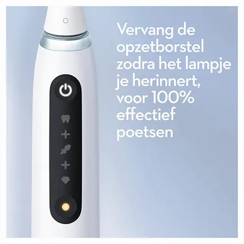 Oral B, Vervang de opzetborstel zodra het lampje je herinnert, voor 100% effectief poetsen