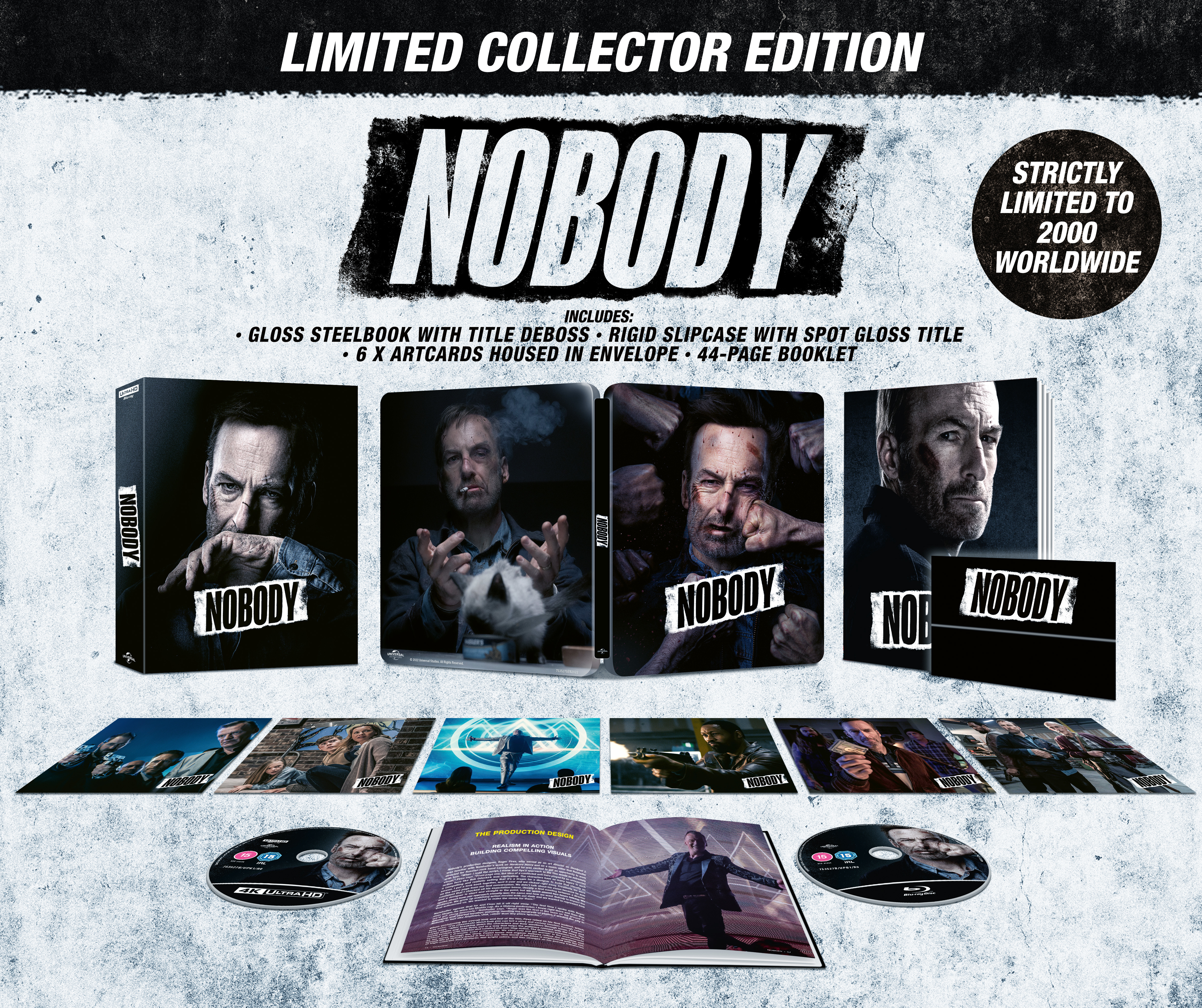 Limited Collectors Edition. Strictly Limited to 2000 Worldwide. Includes Gloss Steelbook. Rigid Slipcase with Spot Gloss Title. 6 Artcards Housed in Envelope. 44 Page Booklet.