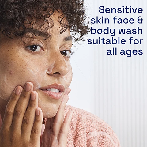 Image 1 - A person with curly hair is applying a clear facial wash to their face while wearing a pink robe, accompanied by text that reads Sensitive skin face & body wash suitable for all ages.
              Image 2 - A close-up of a smiling woman gently touching her face, with visible text reading Clinically proven to remove dirt, make up and impurities gently.
              Image 3 - A light blue cream with text displaying ingredients: B3 Niacinamide to Restore, B5 Panthenol Pro-Vitamin B5 to Soothe, and Glycerin to Hydrate, with the heading Hydrates as it cleanses.
              Image 4 - A person holding a bottle of Cetaphil Gentle Skin Cleanser, with text above that reads Hypoallergenic, fragrance-free, soap free & vegan, and a seal stating Dermatologist recommended, Sensitive skin.
              Image 5 - Image shows three Cetaphil skincare products for a normal to dry sensitive skin routine, with labels indicating Step 1: Cleanse, Step 2: Moisten, and Step 3: Protect with SPF. The products include a cleanser, a moisturizing lotion, and a protective cream.
              Image 6 - A persons hand is dispensing a pump of Cetaphil Gentle Skin Cleanser from a bottle placed on a white surface, with the text Gentle enough to be used with or without water visible beside it.
              Image 7 - A bottle of Cetaphil Gentle Skin Cleanser is displayed on a light tiled background, featuring text that reads Skin Sensitivity 5 Signs and Defends Against Dryness, Irritation, Roughness, Tightness, Weakened Skin Barrier.
              Image 8 - Logo for Cetaphil featuring the text #1 DERMATOLOGIST RECOMMENDED CLEANSING BRAND.